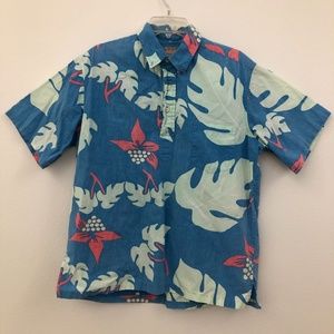 Reyn Spooner Leaf Pattern Aloha Shirt